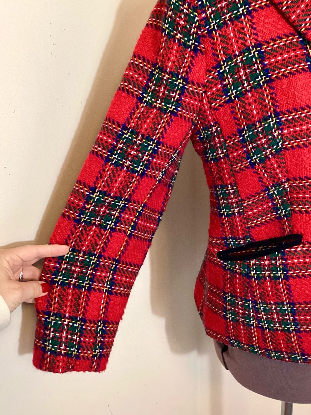 Talbots Plaid Tartan Wool Blend Blazer Jacket 10P - Picture 11 of 16